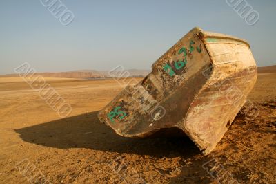 Fisherboat in the desert