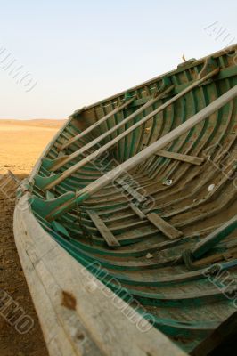 Fisherboat in the desert