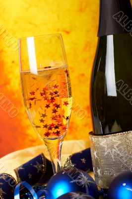 Champagne on glass