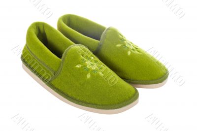 Lady green slippers