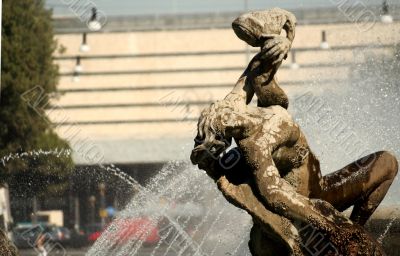 roman fountain statue