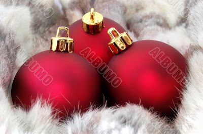 Red christmas balls
