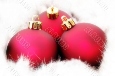 Red christmas balls