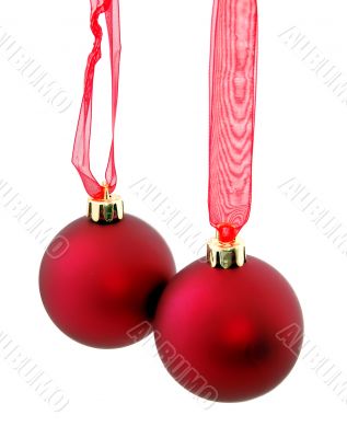 Red christmas balls
