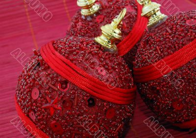 Red christmas balls