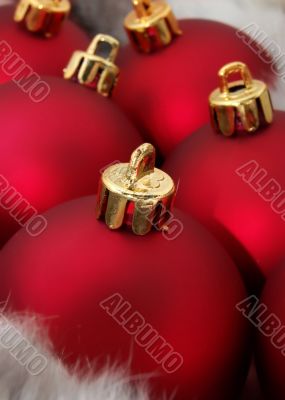 Red christmas balls