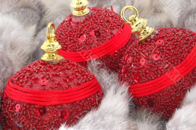 Red christmas balls