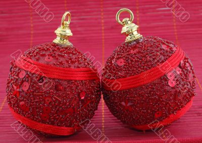Red christmas balls