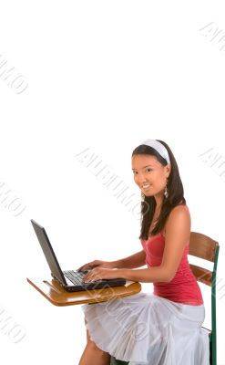 Girl with laptop