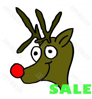 Reindeer Sale Customizable Retailers Illustration