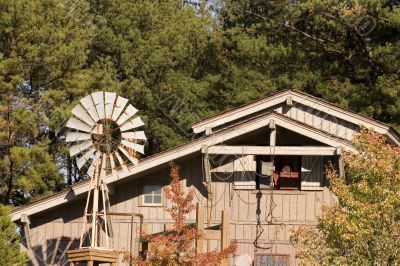 Old Barn and Windmill