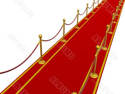 Red carpet. 3D image.