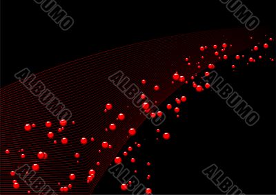 Red lines and bubbles