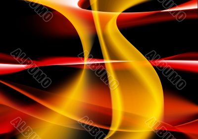Flaming swirls