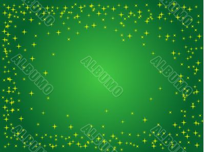 Green background with the stars
