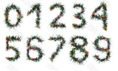 christmas alphabet - numbers