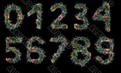 christmas alphabet - numbers