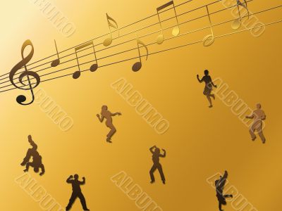 Dancing silhouettes