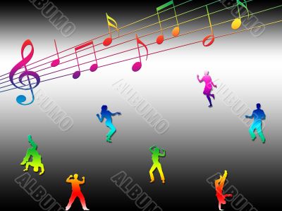 Dancing silhouettes