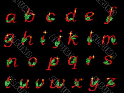 Holly alphabet small letter