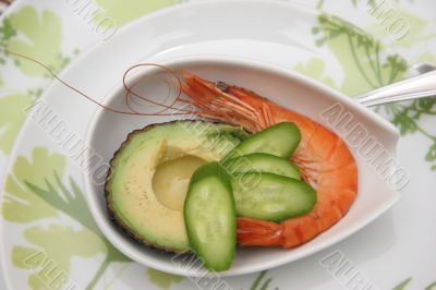 avocado and shrimp