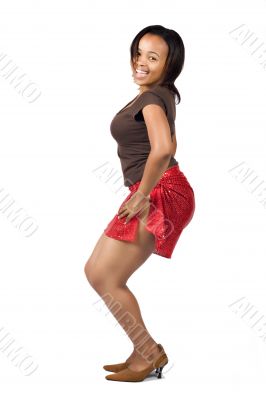 African girl dancing