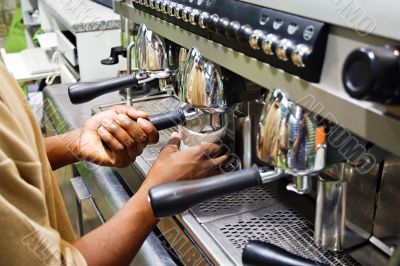 Brewing coffee
