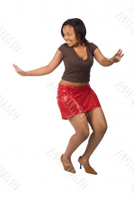 African girl dancing