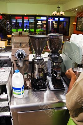 Brewing coffee