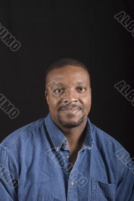 Black Man Denim Shirt