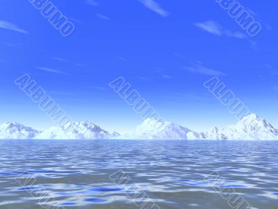 snow-white cold mountains