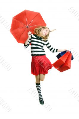 teenager with gifts