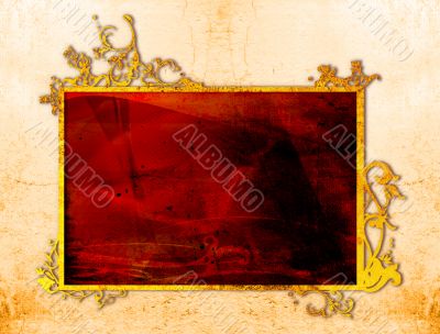 Detailed textured grunge background/frame