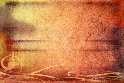 Detailed textured grunge background/frame