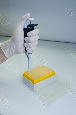 Handholding a pipette