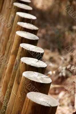 Poles in a fence