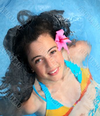 Girl in a pool