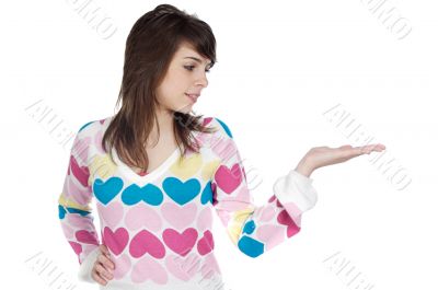Girl holding nothing