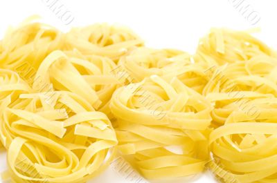 Italian pasta on white