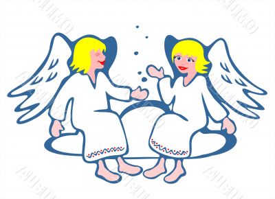 two white angels