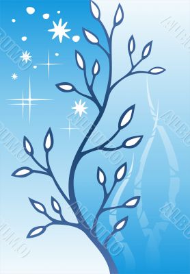 blue vegetative background