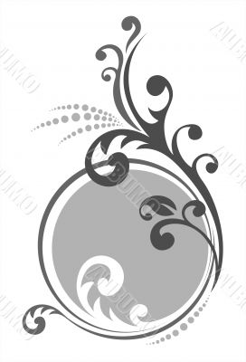 gray floral pattern