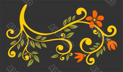 dark floral pattern