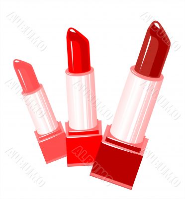 three lipsticks