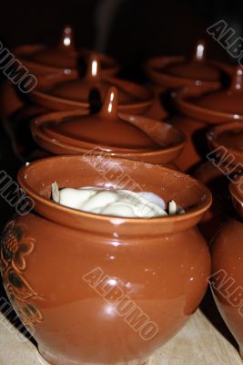 cooking in pots