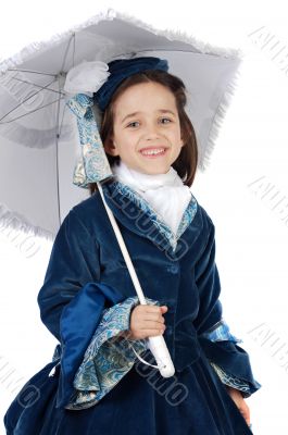 girl with antique clothes