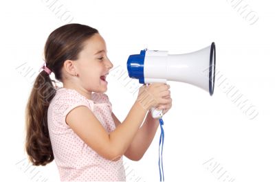 girl with megaphone