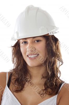 girl with helmet