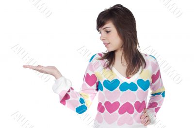 Girl holding nothing