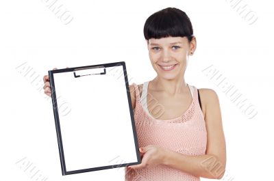 girl with clipboard